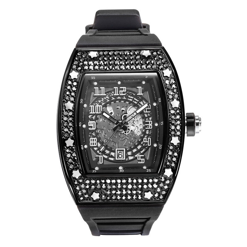 🚀 12mm Waterproof Barrel-Shaped Luxury Watch – Quartz Precision with Bold Design