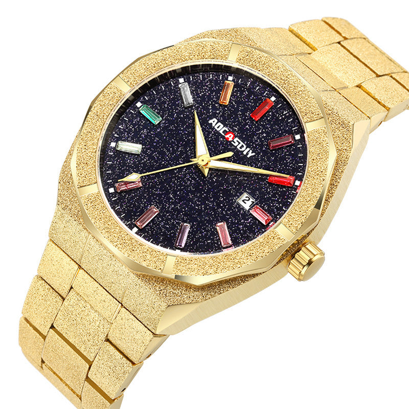 💎 Iced-Out 11mm Luxury Men's Watch – Bold Style in White, Gold & Rose Gold