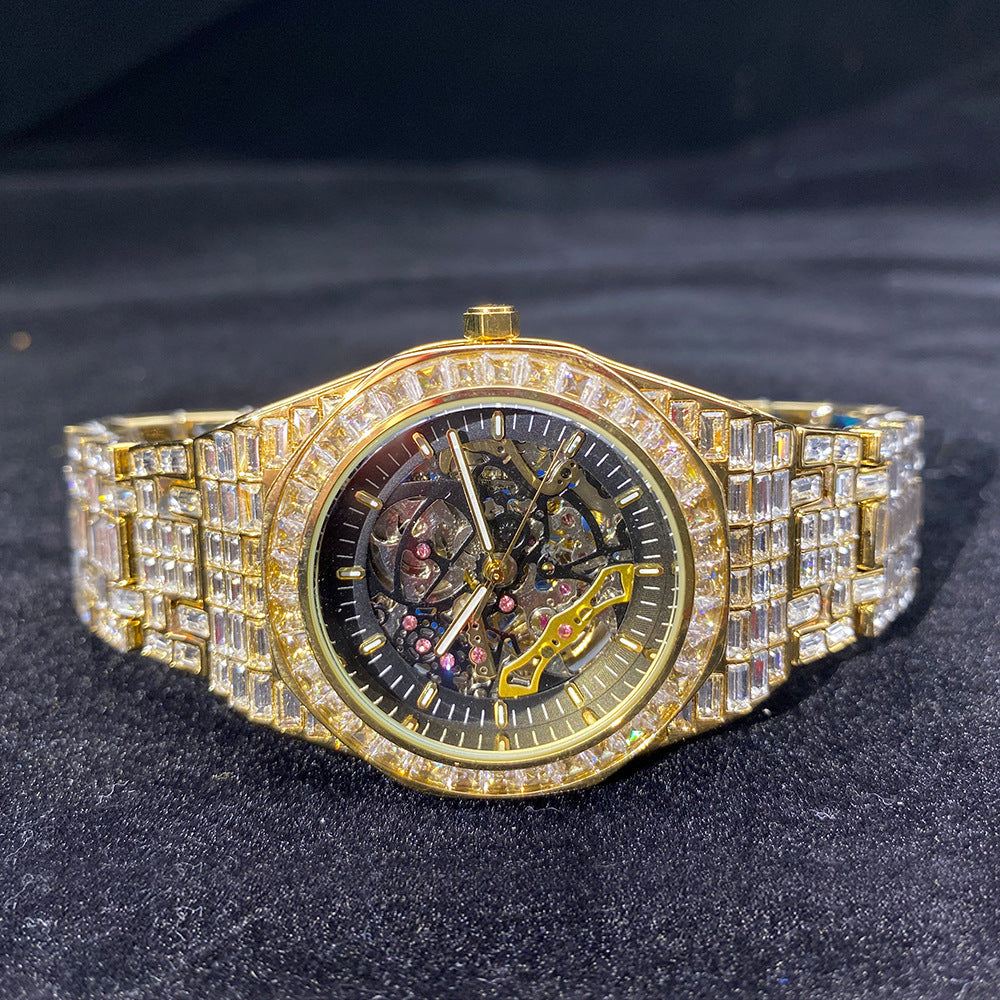 ⌚ Swiss Mechanical Gold-Plated Watch – Precision Meets Prestige