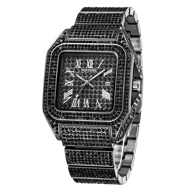 PINTIME 10mm Luxury Business Watch for Men – Black, Gold, Silver, Rose Gold