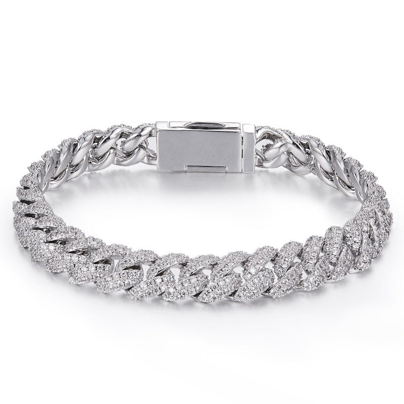 🔥 10mm Silver Cuban Chain Bracelet – Bold Simplicity Meets Street Style Luxury