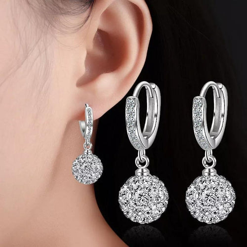 Earring round diamond ball earrings women