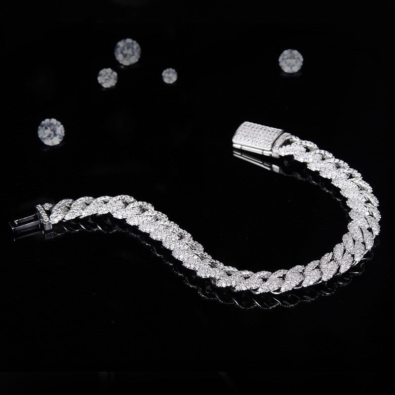 🔥 10mm Silver Cuban Chain Bracelet – Bold Simplicity Meets Street Style Luxury