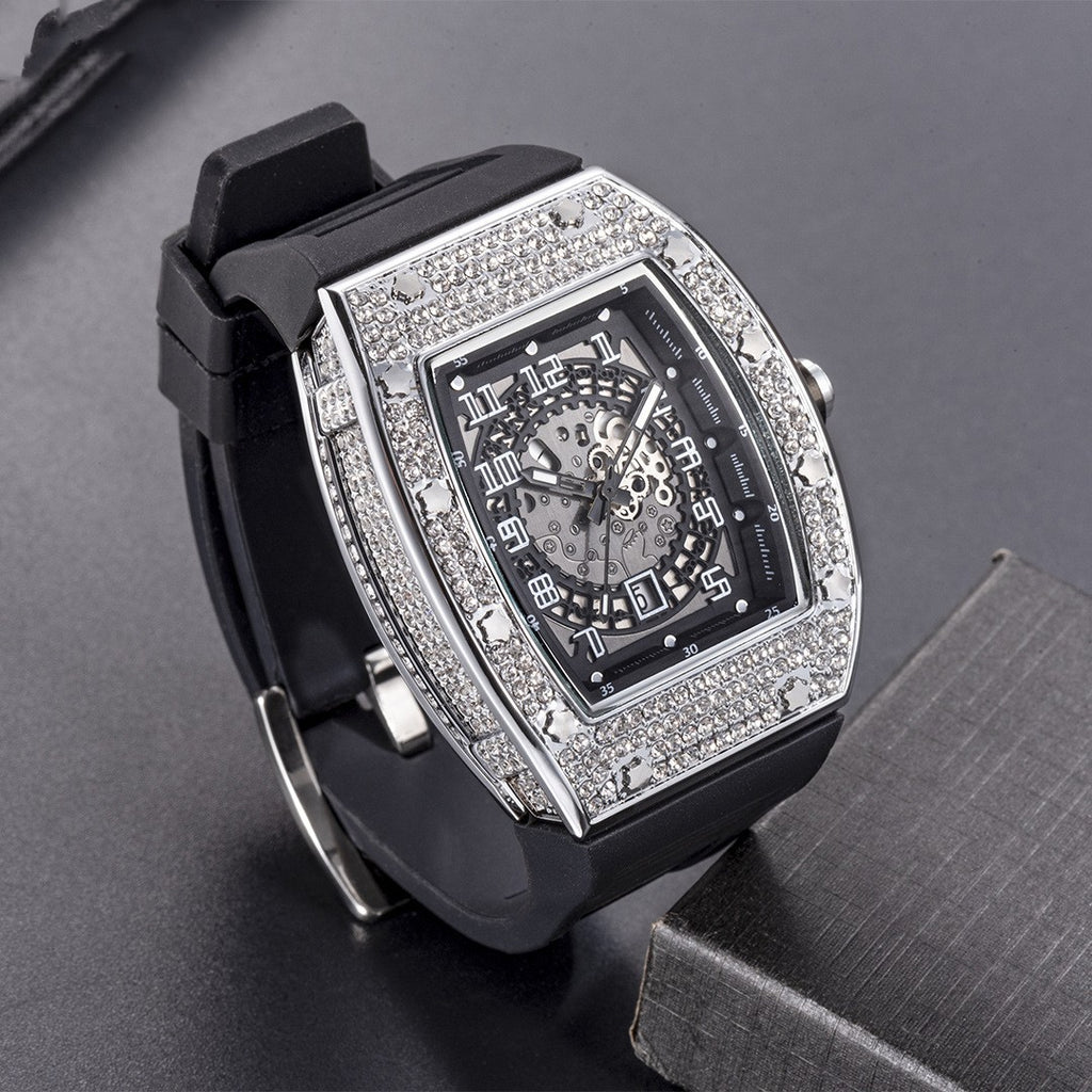 🚀 12mm Waterproof Barrel-Shaped Luxury Watch – Quartz Precision with Bold Design