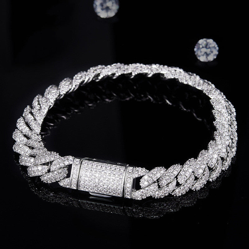 🔥 10mm Silver Cuban Chain Bracelet – Bold Simplicity Meets Street Style Luxury
