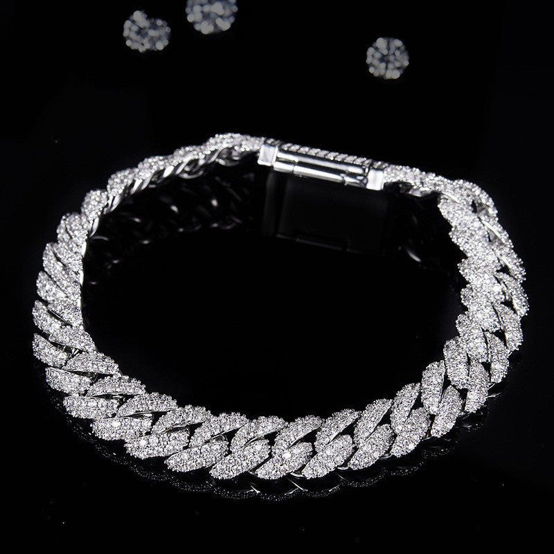 🔥 10mm Silver Cuban Chain Bracelet – Bold Simplicity Meets Street Style Luxury