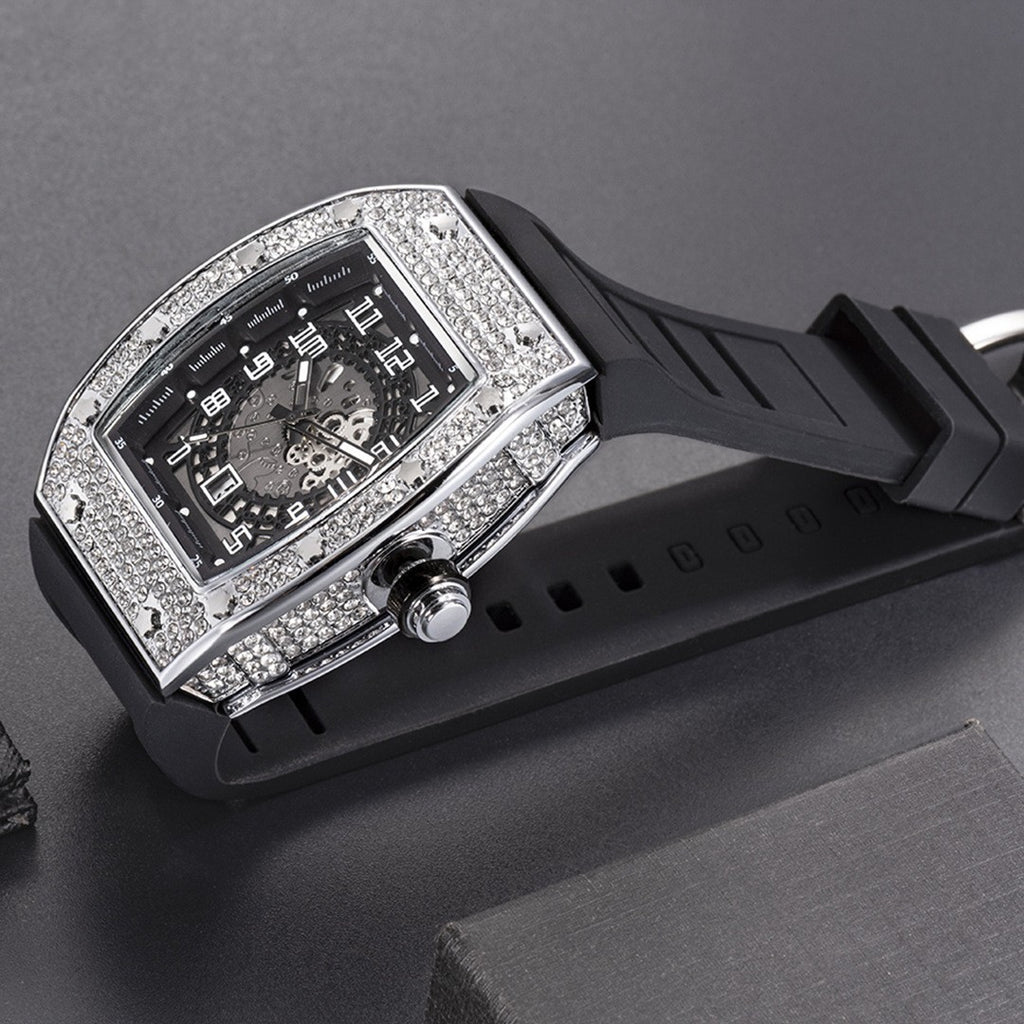 🚀 12mm Waterproof Barrel-Shaped Luxury Watch – Quartz Precision with Bold Design