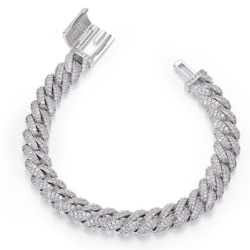 🔥 10mm Silver Cuban Chain Bracelet – Bold Simplicity Meets Street Style Luxury